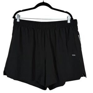 DSG Stride Run Shorts - 5" Inseam, Athletic Fit, Built-In Brief - Black‎ Mens XL